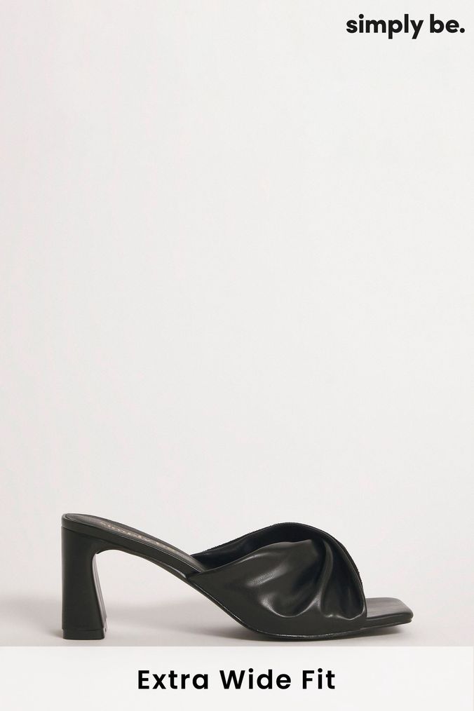 Buy Women s Black Mules X Wide Footwear Online Next UK