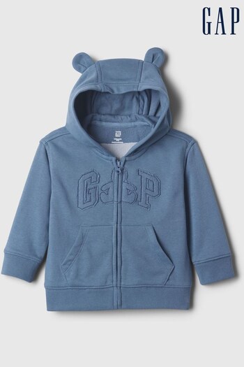 Gap Blue Brannan Bear Logo Zip Up Hoodie (Newborn-24mths) (567281) | £20
