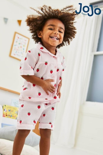 JoJo Maman Bébé Pink Woven Pyjamas (567350) | £21