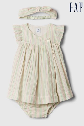 Gap Neutral Stripe Cotton Baby Outfit Set (Newborn-24mths) (567364) | £25