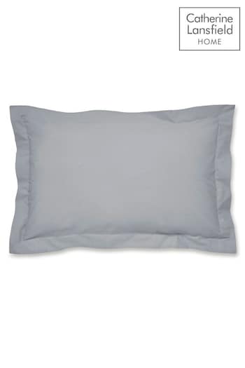 Catherine Lansfield Set of 2 Grey Percale Pillowcases (567658) | £12