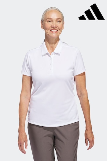 adidas Golf Womens Pale Blue Performance Solid Performance Short Sleeve Polo wallet Shirt (567894) | £30