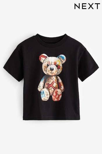 Black Bear Short Sleeve Character T-Shirt (3mths-7yrs) (568332) | £6 - £8