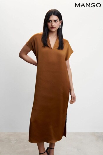 Mango Side-Slit Satin Dress (568391) | £50