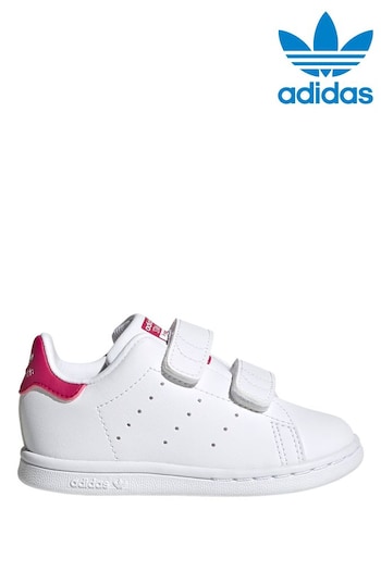 Quilted Originals Infant Stan Smith White Strap Close Trainers (568552) | £38