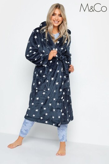 M&Co Blue Hooded Robe (568609) | £27
