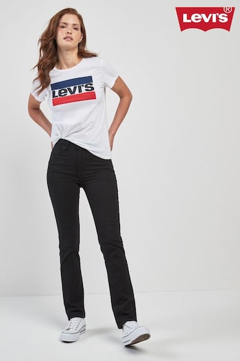 Levi's® Night Is Black 724™ High Rise Straight Jeans Blanc (568774) | £100