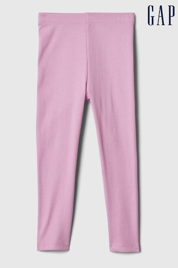 Gap Pink Pull On Ribbed Knit medio Leggings (Newborn-5yrs) (568877) | £6