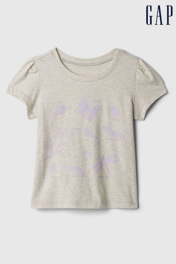 Gap Grey Graphic Print Short Sleeve Crew Neck T-Shirt (Newborn-5yrs) (568887) | £8