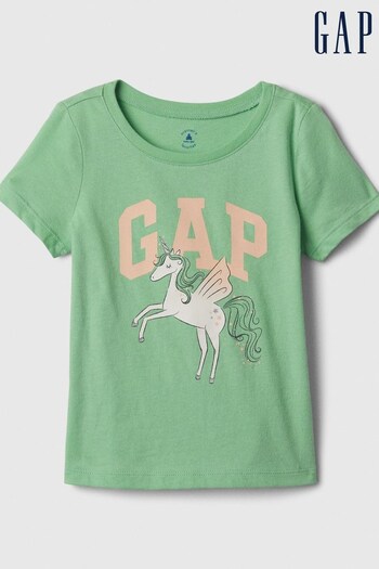 Gap Green Graphic Short Sleeve Crew Neck T-Shirt (Newborn-5yrs) (569066) | £8
