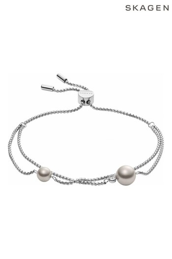 Skagen Ladies Silver Tone Jewellery Agnethe Bracelet (569178) | £49