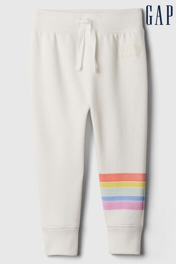 Gap White Logo Pull On Joggers (Newborn-5yrs) (569379) | £15