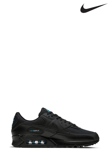 Nike ankle Black/Grey Air Max 90 Trainers (569417) | £120