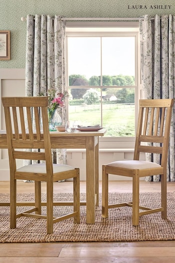 Laura Ashley Set of 2 Oak Milton Dining Chairs (569419) | £375