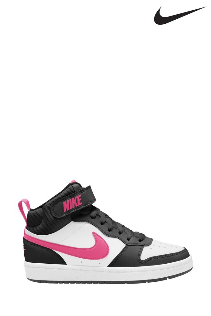 Girls black and on sale pink nike trainers