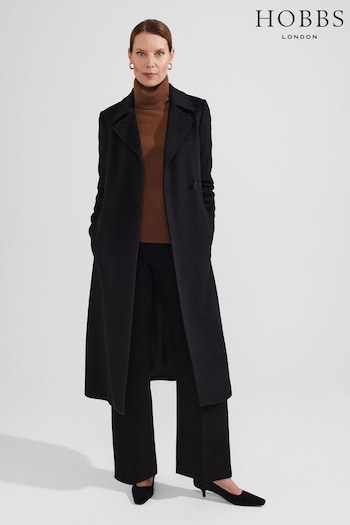 Hobbs Livia Wool Black Coat (569694) | £359
