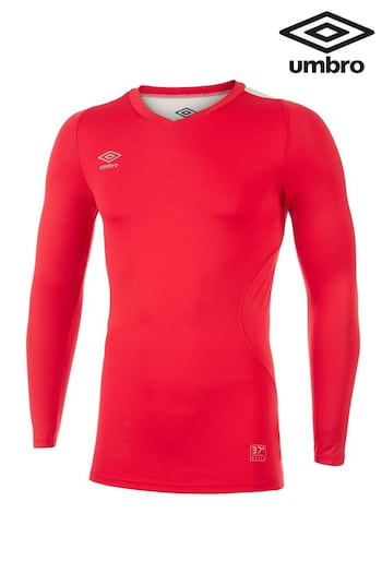 Umbro Red Long Sleeve Elite V-Neck Baselayer (570030) | £40