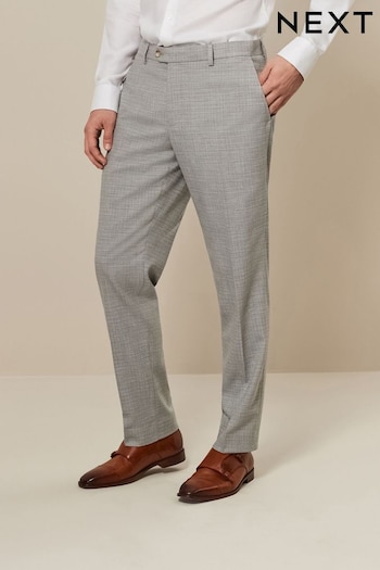 Grey Tailored Fit Textured Suit Trousers (570269) | £40