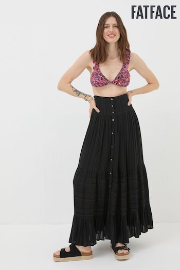 FatFace Black Rhea Beach Maxi Skirt (570368) | £55
