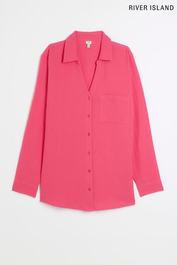River Island Pink Plus Blistered Shirt (570421) | £30