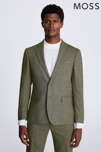 MOSS Skinny Fit Sage Herringbone Suit (570435) | £159