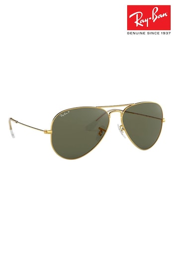 Ray-Ban Large Aviator Polarised Lens Sunglasses (570491) | £202