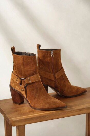 Mint Velvet Brown Imogen Suede Cowboy Boots (570655) | £159