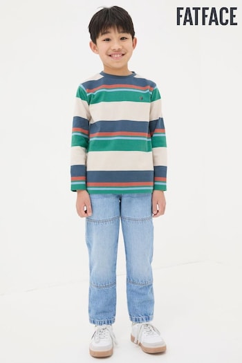 FatFace Natural Block Stripe Jersey T-Shirt (570708) | £12.50