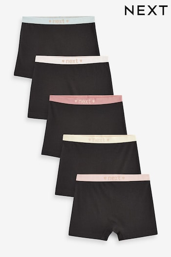 Black Sparkle Shorts 5 Pack (2-16yrs) (570764) | £12 - £18