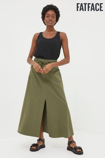 FatFace Green Melanie Utility Midi Skirt (570773) | £55
