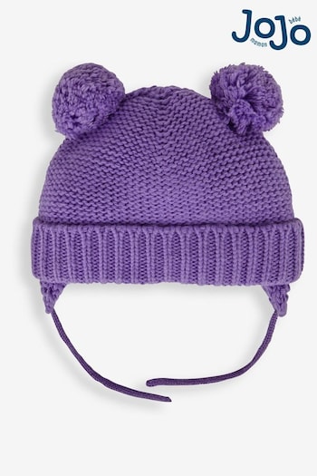 JoJo Maman Bébé Lilac Cosy Pom Pom Hat (570825) | £14.50