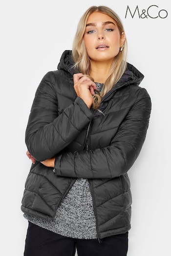 M&Co Black Short Quilted Puffa Jacket (570998) | £50
