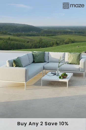 Maze Grey Garden Eve Corner Sofa In All Weather Fabric (571012) | £2,400