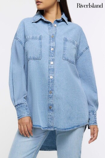 River Island Blue Denim Pocket Shirt (571401) | £40