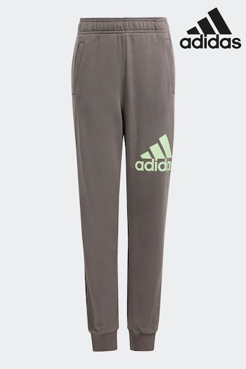 adidas Charcoal Grey Sportswear Essentials Regular Fit Big Logo Cotton Joggers (571453) | £25
