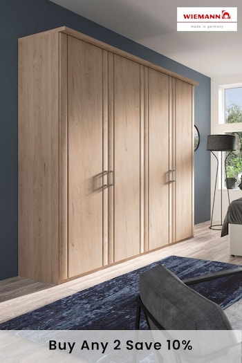 Wiemann Holm Oak Torquay 2M Wood 4 Door Hinged Semi-fitted Wardrobe (571489) | £1,180