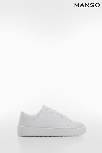 Mango Platform Lace-up White Sneakers (571756) | £50