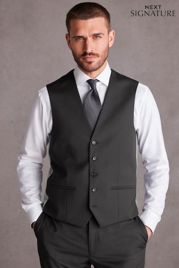 Black Signature Wool Suit: Waistcoat (571963) | £60