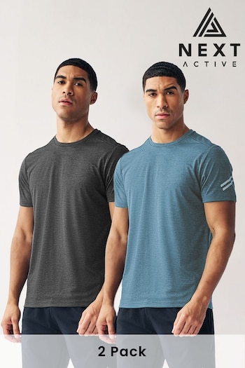 Blue/Slate Active Gym and Training T-Shirts pens 2 Pack (572050) | £30