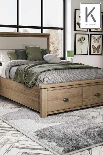 K Interiors Brown Embleton Upholstered 2 Drawer Bed Frame (572168) | £1,500 - £1,760