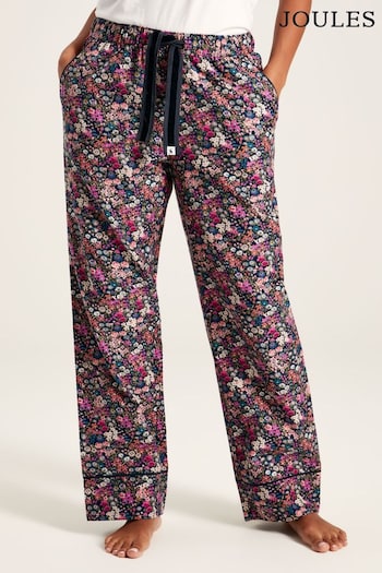 Joules Stella Navy Floral Cotton Pyjama Bottoms (572355) | £34.95