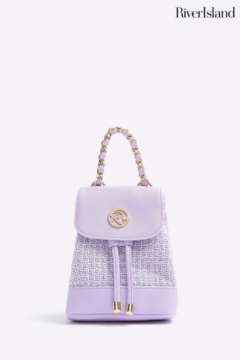 River Island Purple Girls Boucle Mini Backpack (572452) | £22