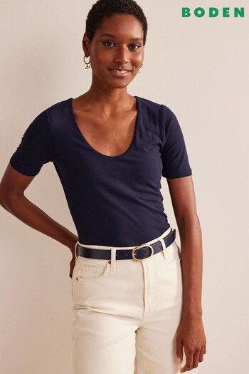 Boden Blue Double Layer Short Sleeve Top (572476) | £28