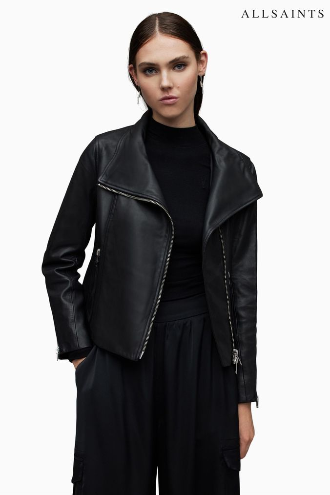 All saints leather sales jacket uk