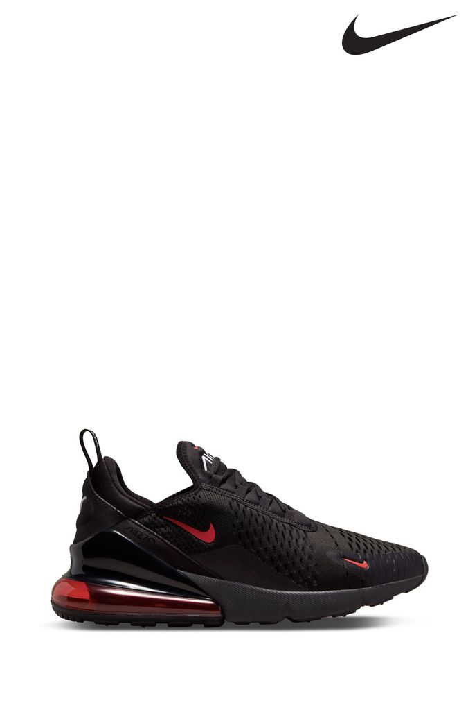 Black and red hot sale mens trainers
