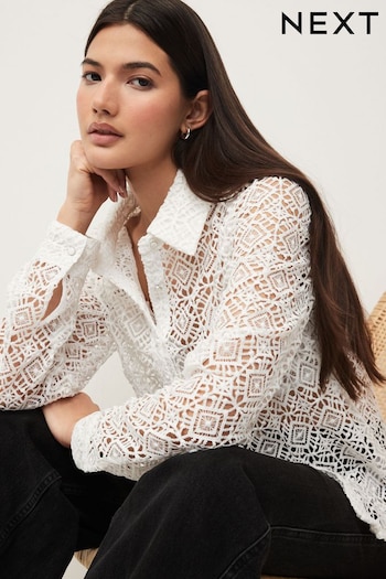 White Crochet Shirt (572728) | £39