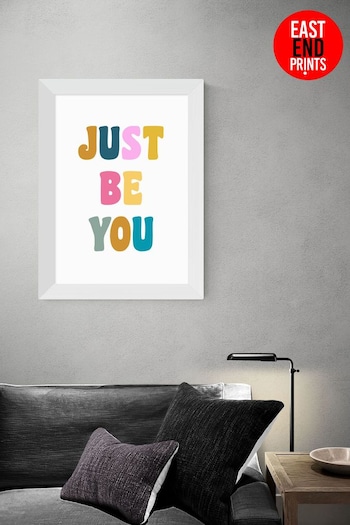 East End Prints White Just Be You Print by apricot+birch (5728T8) | £42 - £110