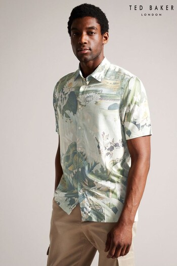 Ted Baker Cream Oulart Regular Botanical Shirt (572938) | £90