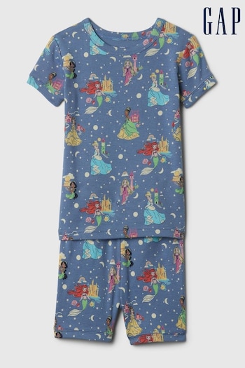Gap Blue Disney Princess Short Sleeve Pyjama Set (6mths-5yrs) (573340) | £20