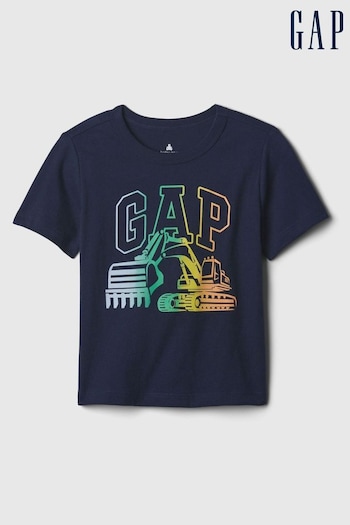 Gap Navy/Blue Graphic Short Sleeve Crew Neck T-Shirt (Newborn-5yrs) (573383) | £8